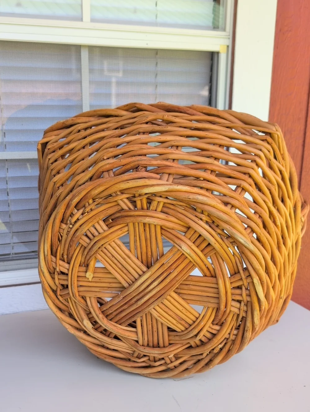 Vintage Huge French Style Boho Chic Coastal Gathering Basket(226)